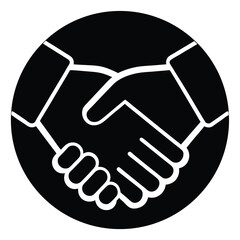 multiracial handshake vector icon