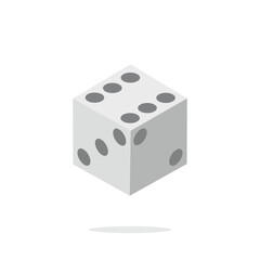 Game dice vector icon. Black vector icon isolated on white background game dice. Vector illustration . in eps 10.