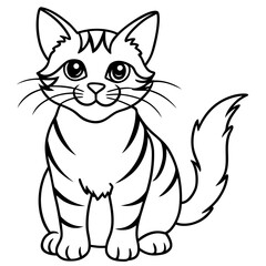 Obraz premium vector illustration of a cat