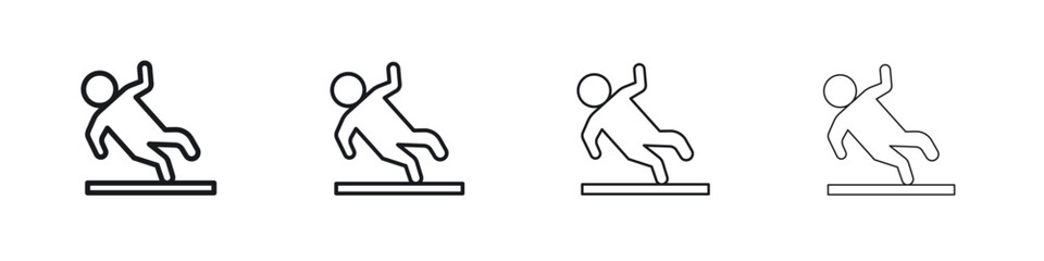 Slippery floor icon Eps10. icons graphic design