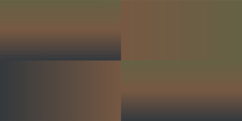 Fototapeta premium Abstract vector background divided into four equal rectangular quadrants, each featuring a seamless gradient in muted, earthy colors