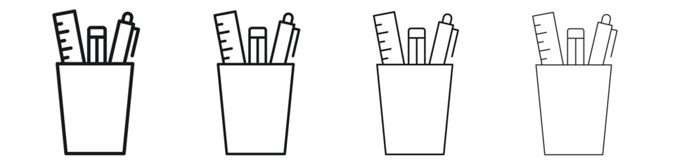 Pencil holder icon Eps10. icons graphic design