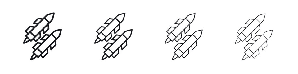 Fototapeta premium Missile icon Eps10. icons graphic design