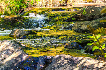 Landscape still shot of the Dure River in Brousse and Villaret in the South of France. Small...