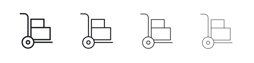 Hand truck icon Eps10. icons graphic design