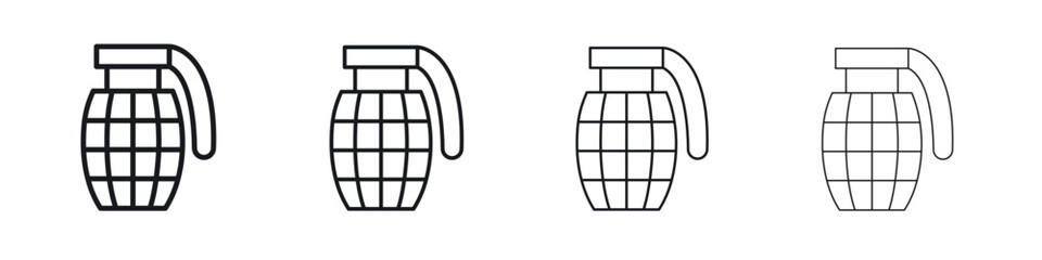 Hand grenade icon Eps10. icons graphic design