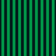 Abstract background with vertical green and black stripes. Seamless and repeating pattern. Smooth straight stripes. Vector illustration.