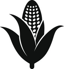 Corn Silhouette vector illustration  on a white background.