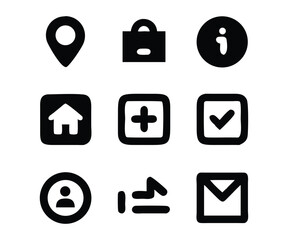 Flat vector icons set for web design and business with camera symbol
