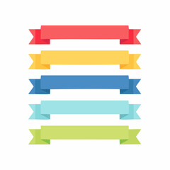 Farbenfrohe Vektor-B&auml;nder &ndash; Set aus Banner, Etikett, Label und Qualit&auml;tsabzeichen im modernen Flat-Design