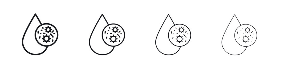 Dirty water drop icon Eps10. icons graphic design