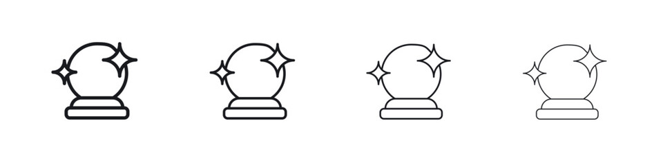 Crystal ball icon Eps10. icons graphic design