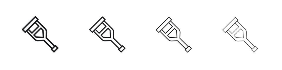 Crutch icon Eps10. icons graphic design