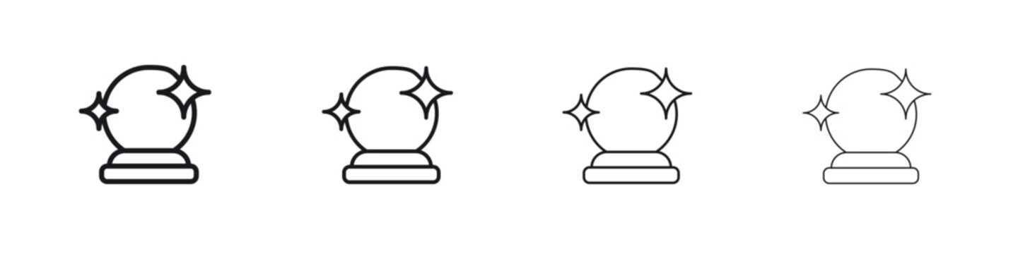 Crystal ball icon Eps10. icons graphic design