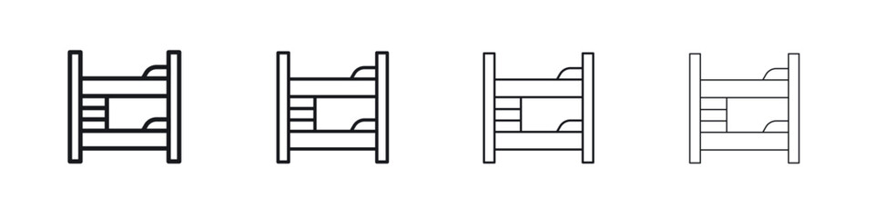 Bunk bed icon Eps10. icons graphic design