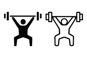 Weightlifting Icon for Fitness and Strength Training