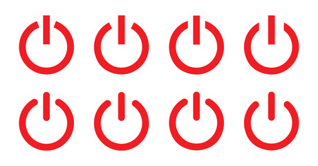 Power off Vectors. Shut down icon, on off power button, switch on switch off icon © sojibadnan354
