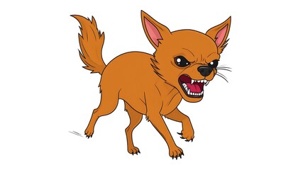 Obraz premium Aggressive cartoon dog