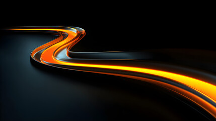 Abstract orange wave