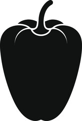 Pepper or paprika silhouette vector illustration on white background