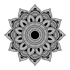 Abstract mandala floral ornament art
