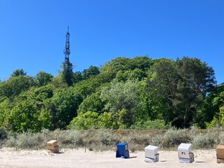 Obraz premium Blick auf den Strand der Gemeinde Heringsdorf auf der Insel Usedom 
