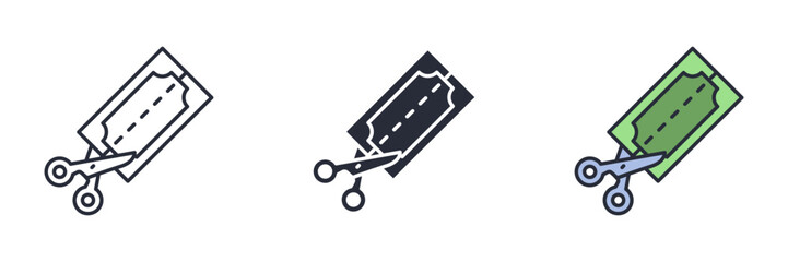 expences icon. Line, solid and filled outline colorful version, outline and filled vector sign. Idea Symbol, logo illustration. Vector graphics