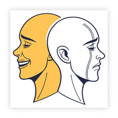 Stress, Depression, Mental Health Related Objects and Elements. Hand Drawn Vector Doodle Illustration Collection. Hand Drawn Icons Set.