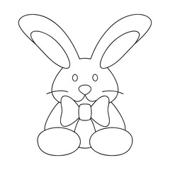 Bunny with bowtie rabbit animal