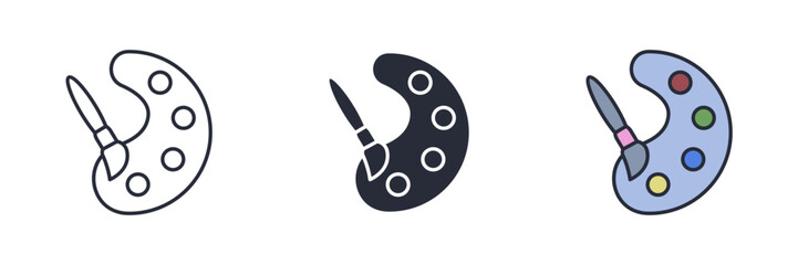 hobbies icon. Line, solid and filled outline colorful version, outline and filled vector sign. Idea Symbol, logo illustration. Vector graphics