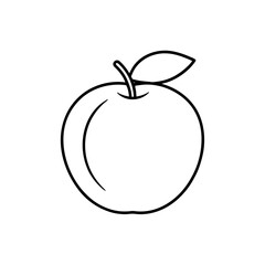 peach fruit icon vector