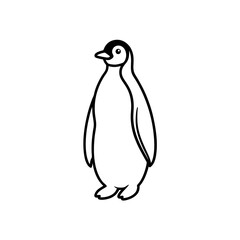 penguin standing icon vector