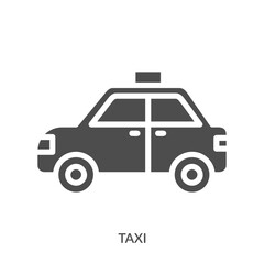 Taxi Icon Line Style. Design Vector Illustration