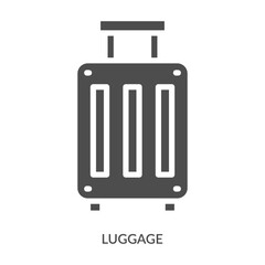 Luggage Icon Line Style. Design Vector Illustration