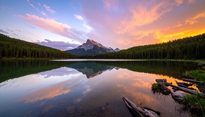 sunrise over the lake