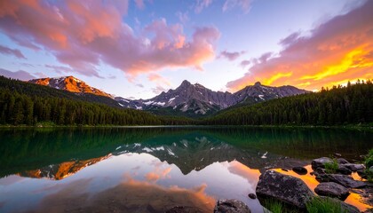 sunrise over the lake