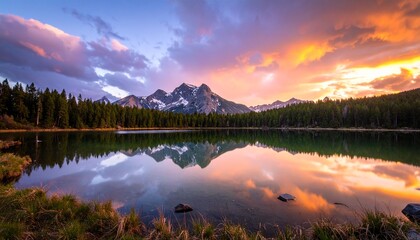 sunrise over the lake