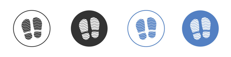 Shoe print icon for web design. pixel perfect flat icons