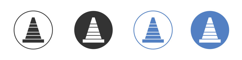Road cone icon for web design. pixel perfect flat icons