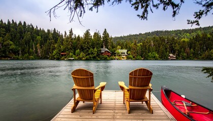 canoe on lake