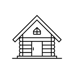 log cabin icon vector