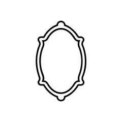 mirror with frame icon vector