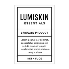 LumiSkin Essentials – Premium Skincare Label Design