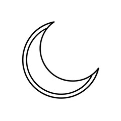 moon crescent icon vector