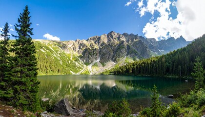 mountain lake in the mountains