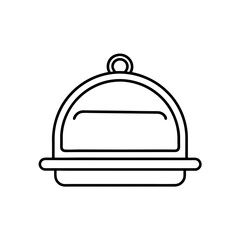 oven with tray icon vector