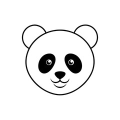panda face icon vector