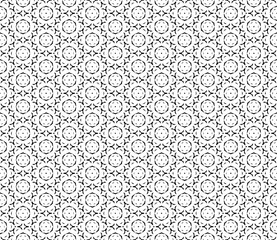 Black and white seamless abstract pattern. Background and backdrop. Grayscale ornamental design.