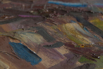 Abstract art. Oil painting. Modern art. Close-up and texture
