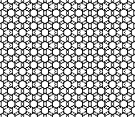 Naklejka premium Black and white seamless abstract pattern. Background and backdrop. Grayscale ornamental design.